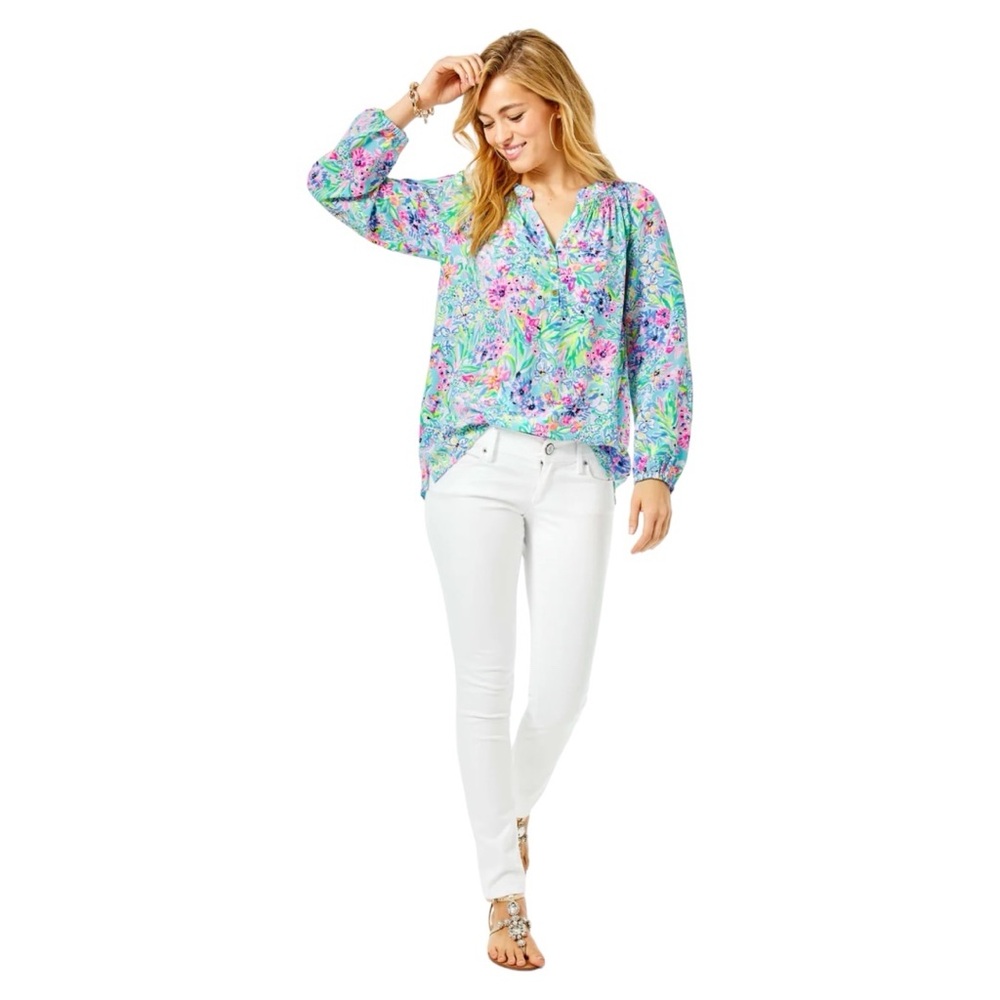 LILLY PULITZER Worth Skinny Jean - Sateen - Resort White